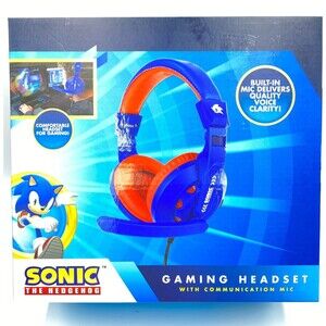 Sonic the Hedgehog Gaming Headset with Mic – Cushioned Ears – Brand New in Box
